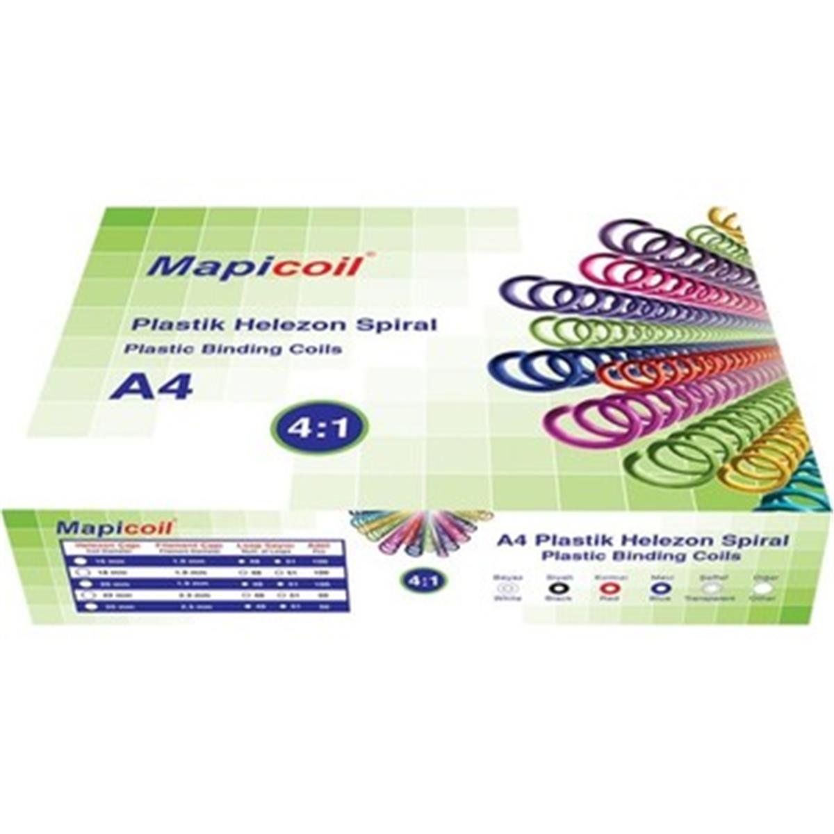 Mapicoil 2350804 Helezon Spiral 8Mm 200Lü Şeffaf