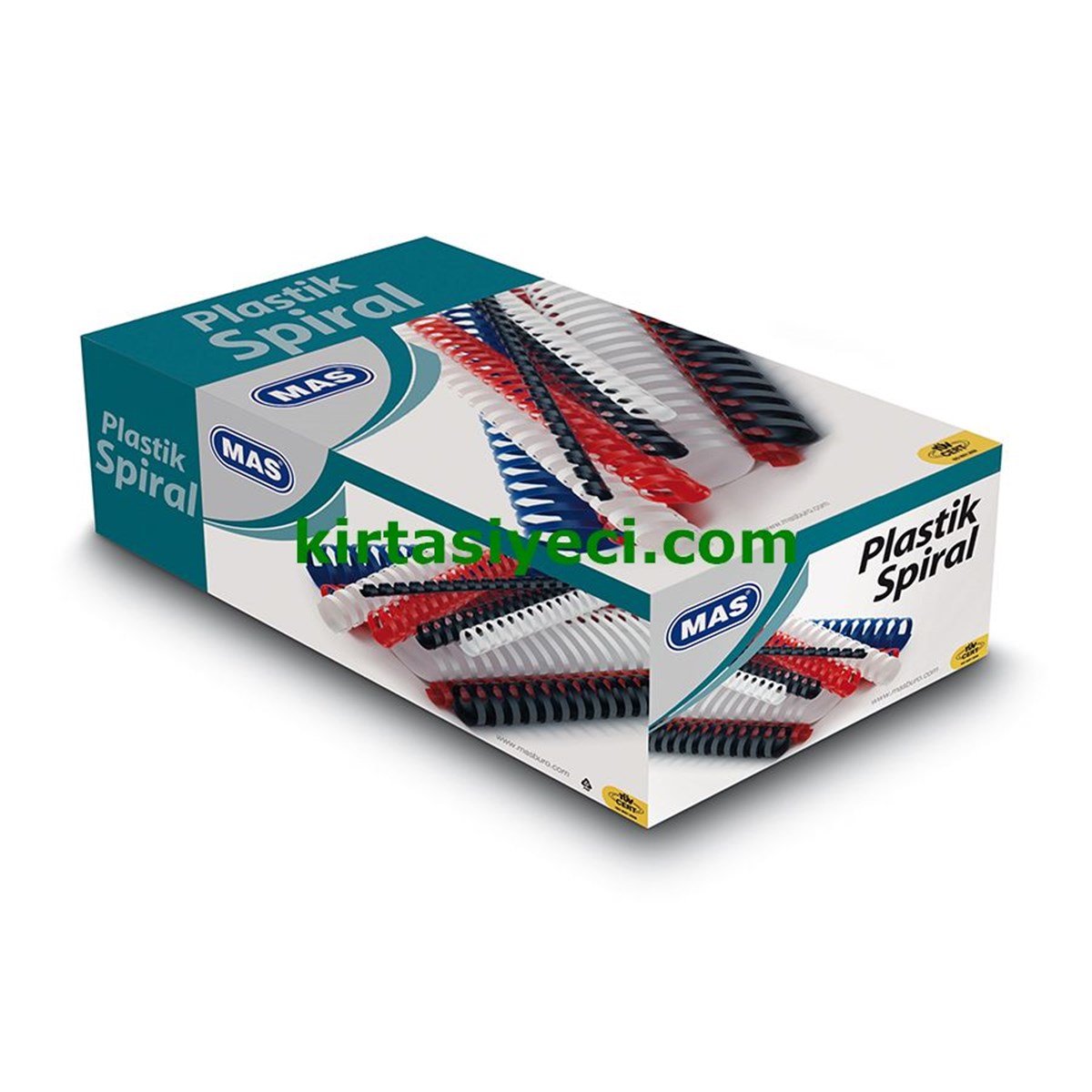 Mas 8106 Plastik Spiral 12Mm Beyaz 100Lü Paket 