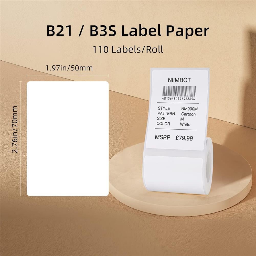 NIIMBOT T50-70-110WHITE Beyaz 40X30MM Termal Etiket 