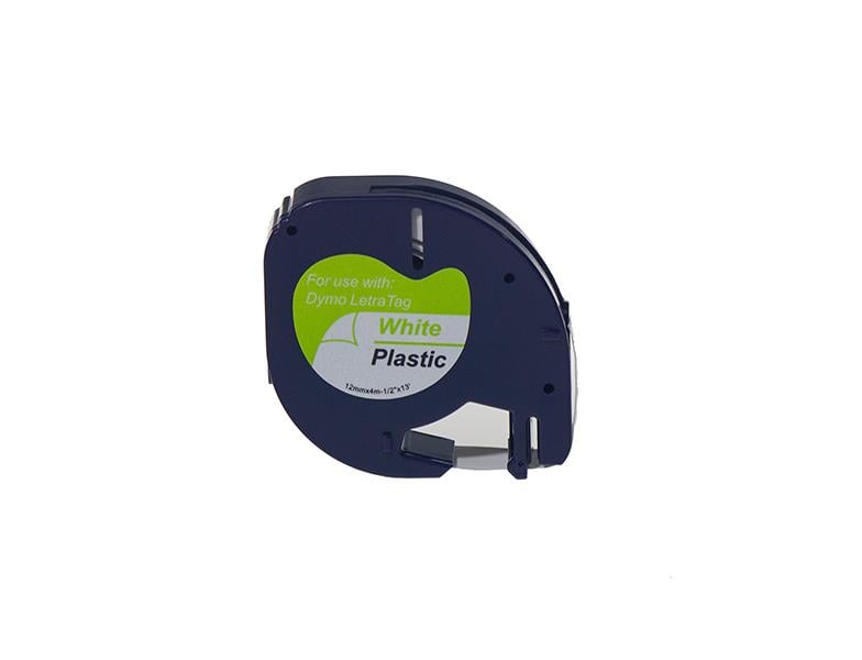 PRINTPEN DYMO LetraTag 59422 PLASTÝK BEYAZ ETÝKETE SÝYAH (S0721660) (12mm x 4M)