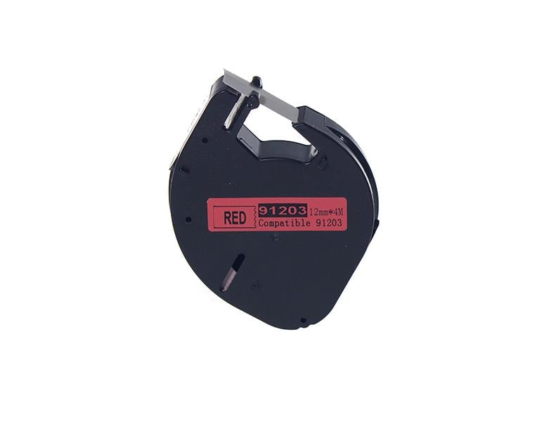 PRINTPEN DYMO LetraTag 59424 PLASTÝK KIRMIZI ETÝKETE SÝYAH (S0721630) (12mm x 4M)
