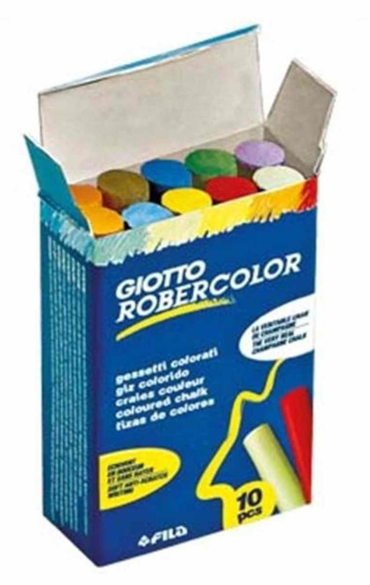 Robercolor Tebeşir Yuvarlak Tozsuz 10 LU Karışık Renk 5389 00