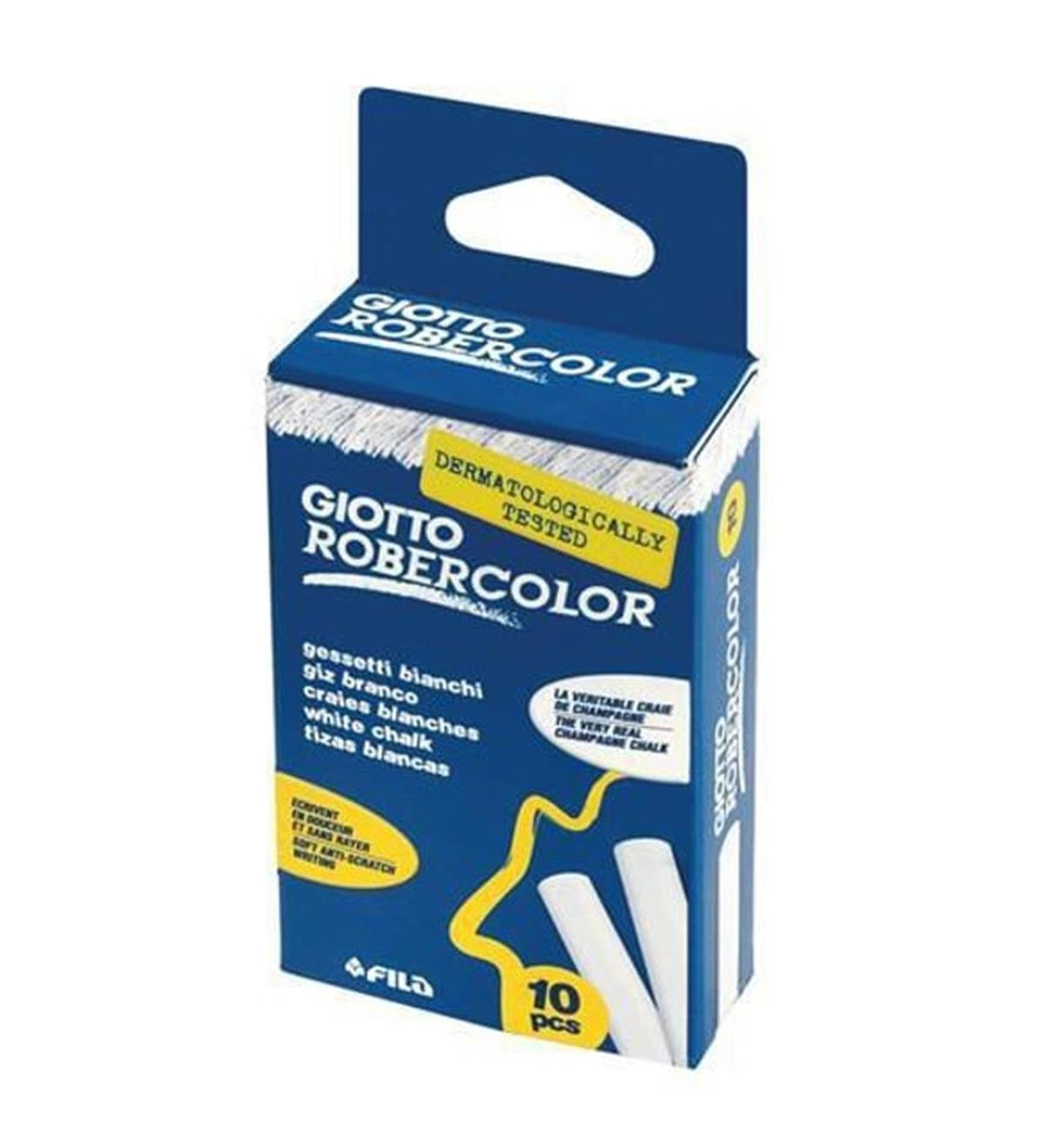 Robercolor Tebeşir Yuvarlak Tozsuz 10 LU Beyaz 5387 00