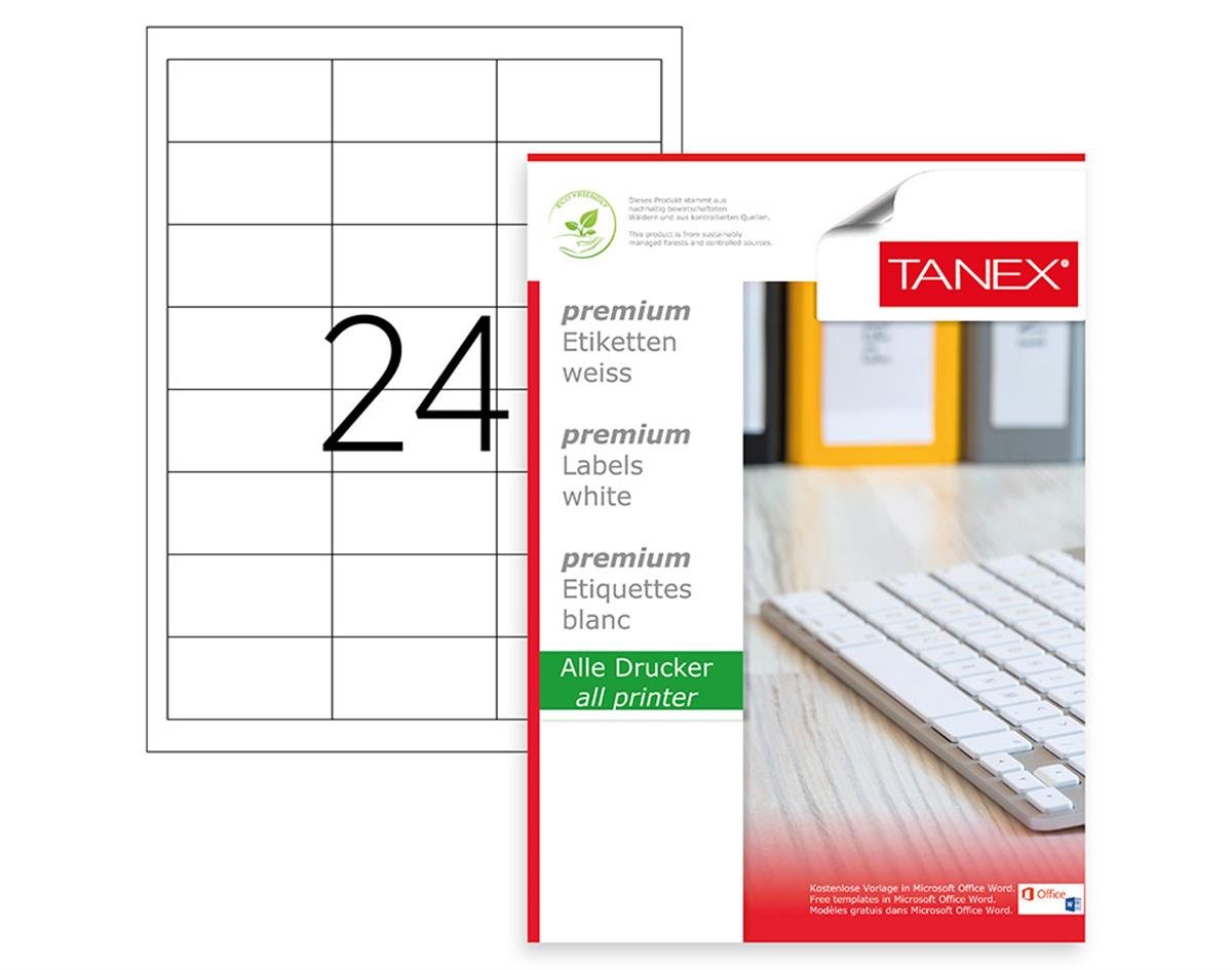 Tanex Tw-2533 64,60X33,80 Mm Lazer Etiketi