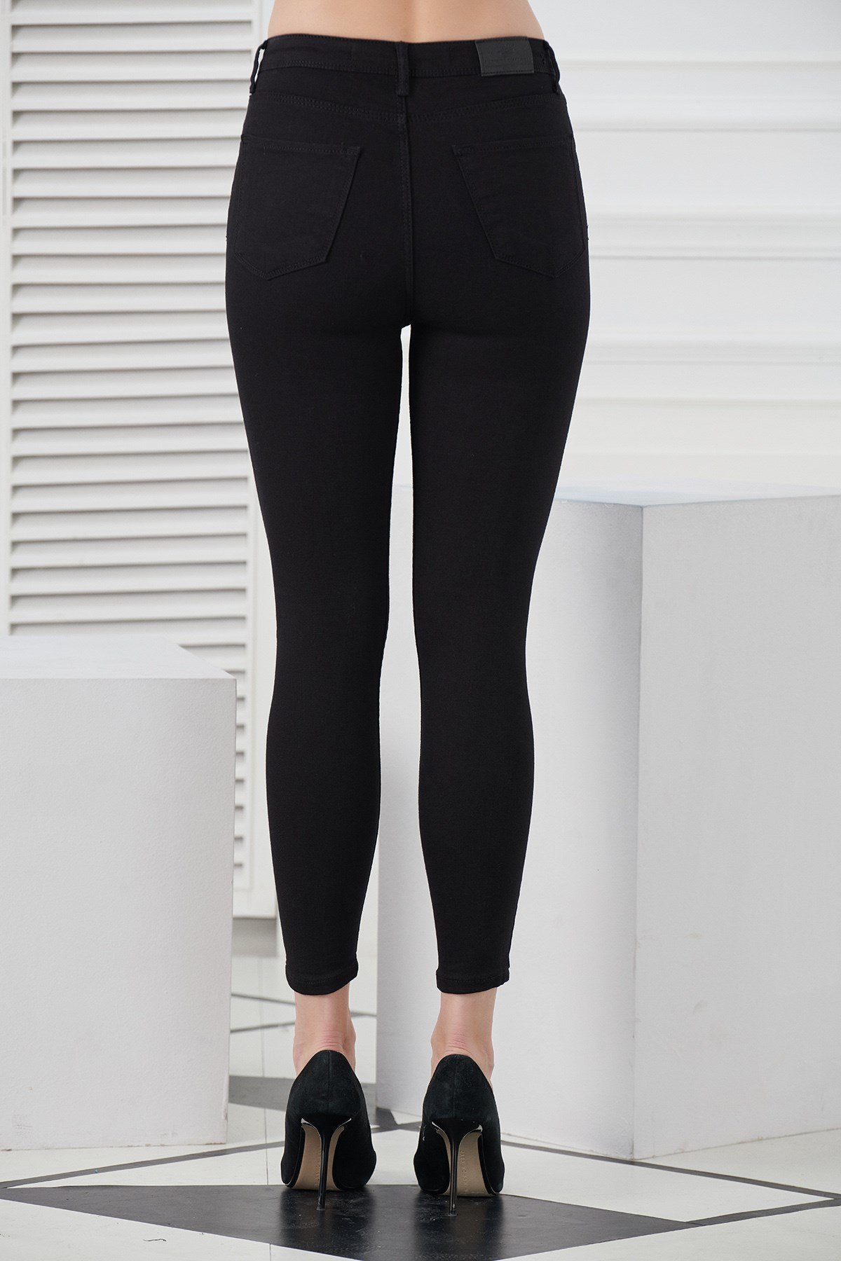 SİVAİST SİYAH Yüksek Bel Skinny Jeans