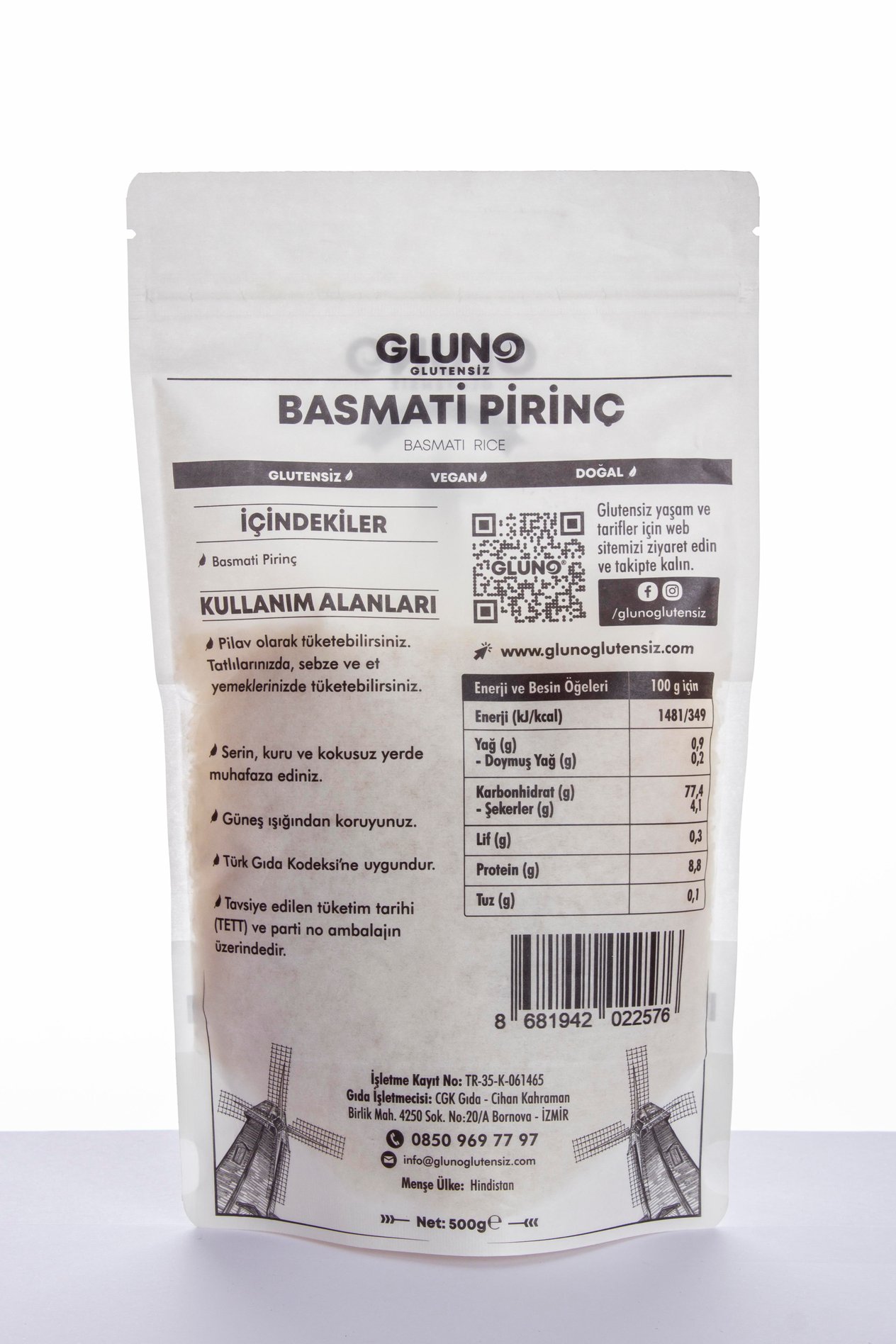 Gluno Glutensiz Basmati Pirinç 500g