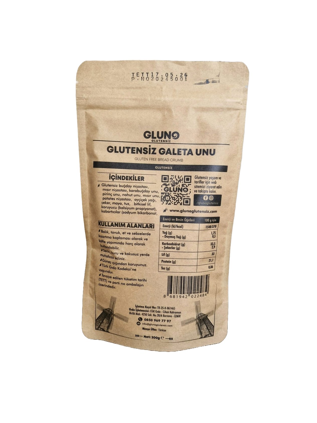 Gluno Glutensiz Galeta Unu 200g