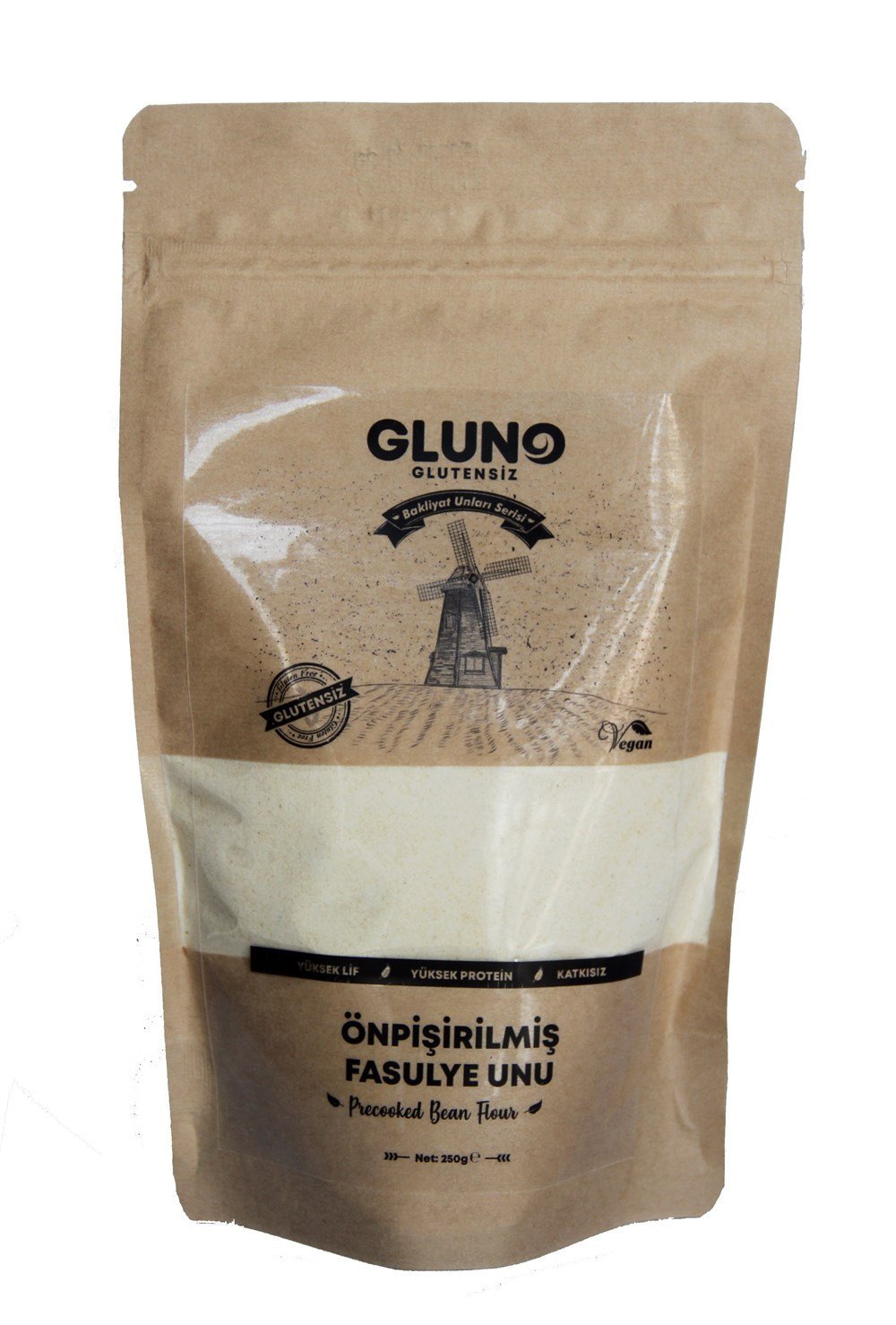Gluno Glutensiz Önpişirilmiş Fasulye Unu 250 gr