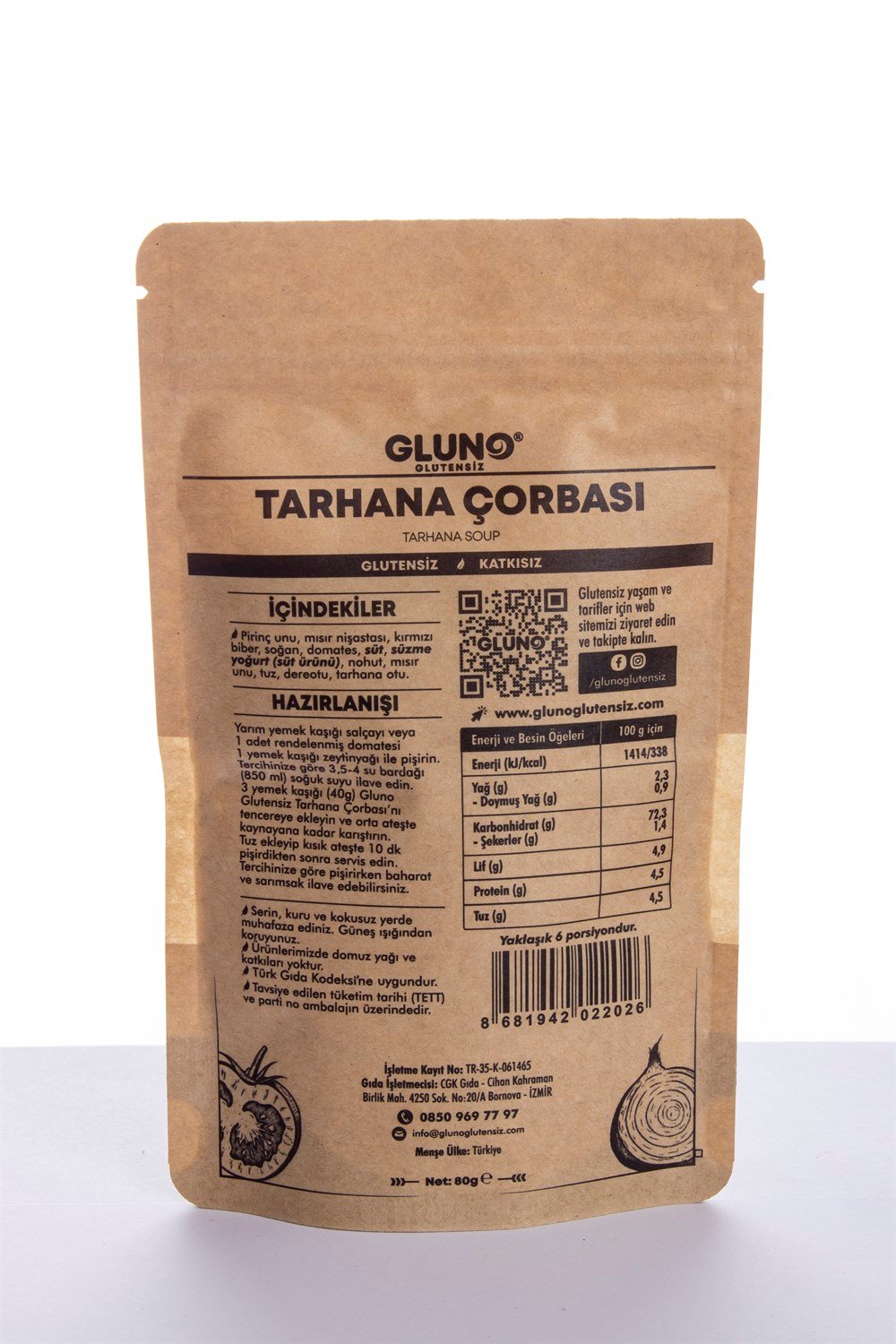 Gluno Glutensiz Tarhana Çorbası 80 gr