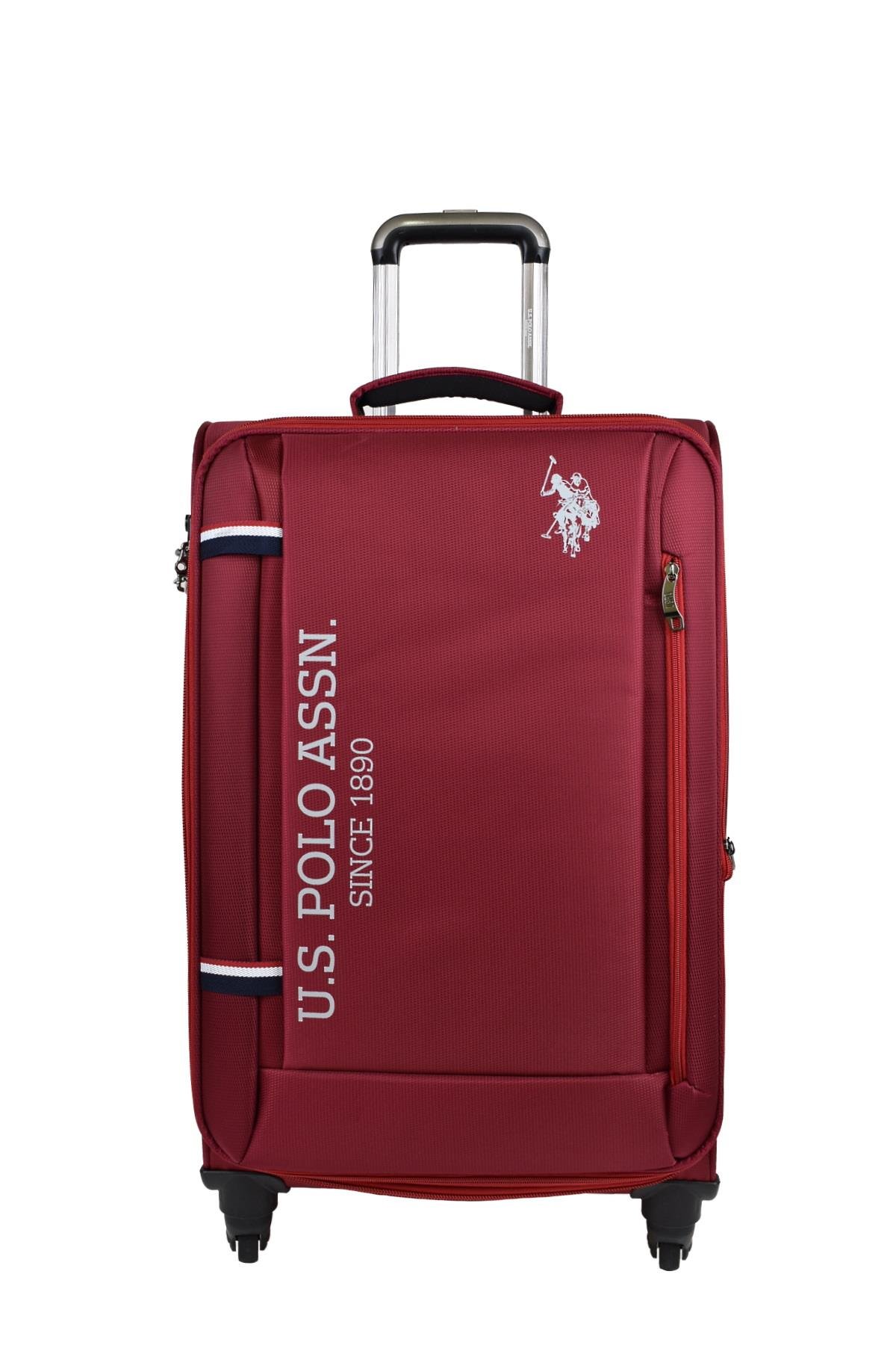U.S. Polo Assn. Valiz Orta Boy Bordo Kumaş Valiz 