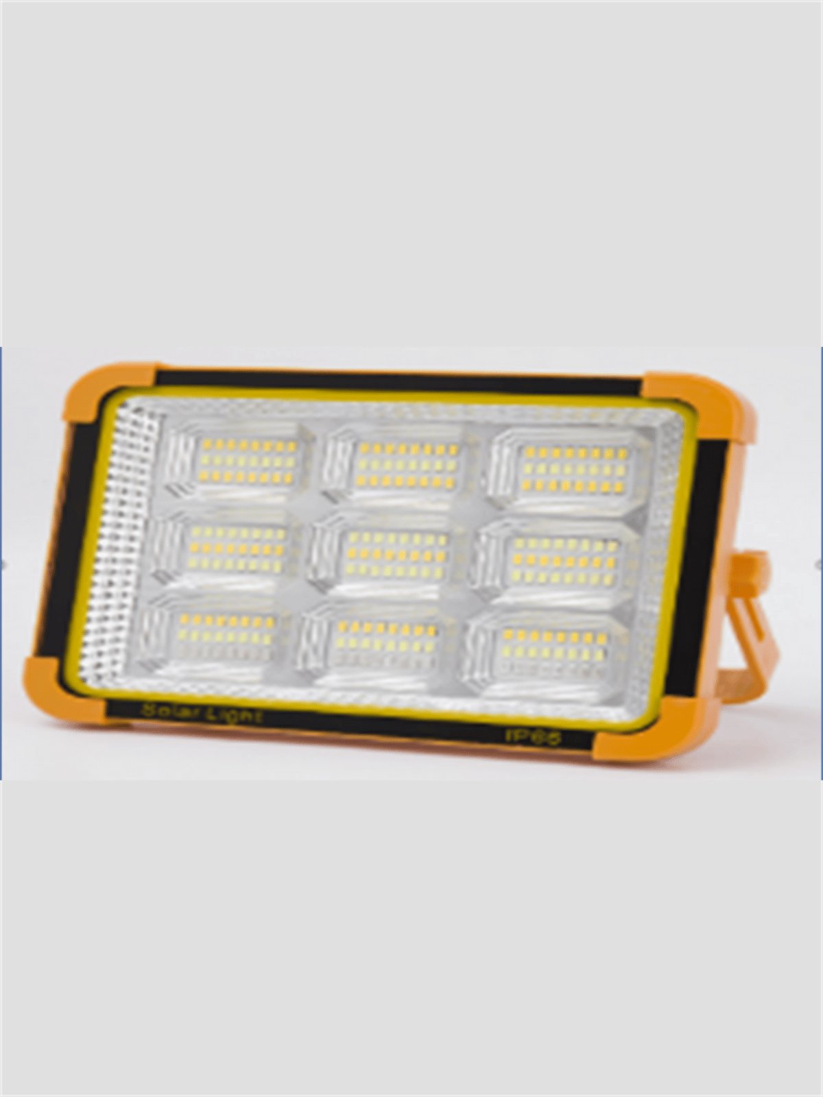 100w Kare Led Projektör Beyaz -sarı Işık Çakar Modlu Güneş Enerjili