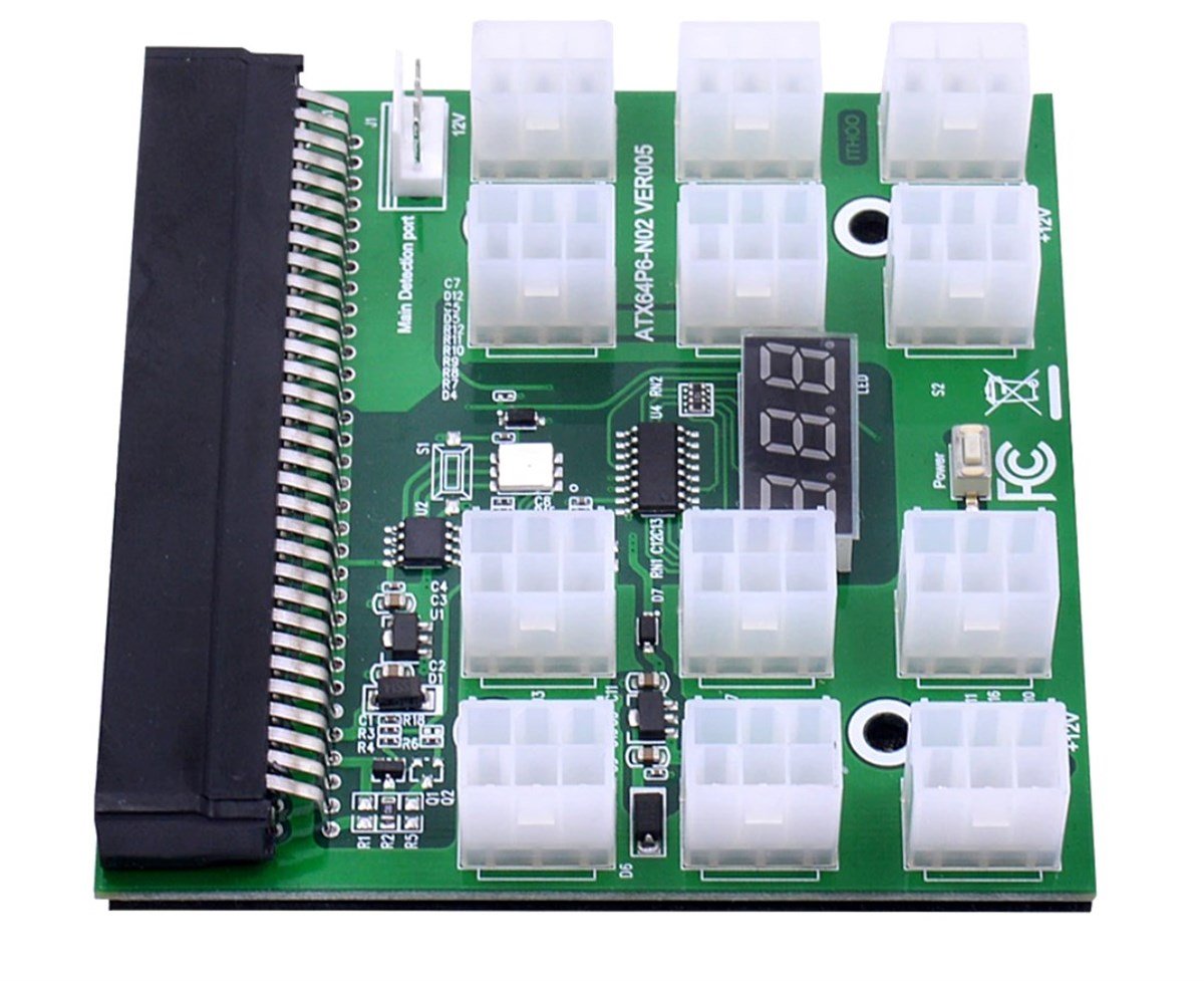 12 - 17 PIN ATX 6 PIN Breakout Board Adaptörü Güç Kaynağı Led Kesme Panosu