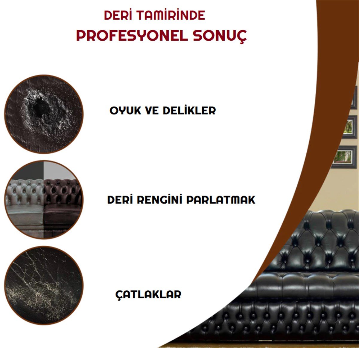 20ML Deri Tamir Bakım Onarım Jeli Koltuk Çatlak Yırtık Oyuk Jeli