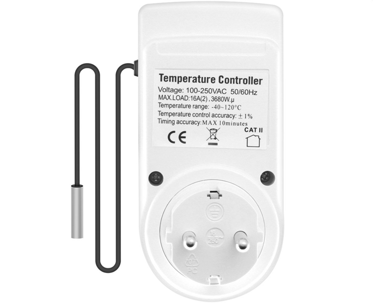 220V PROBLU DİJİTAL TERMOSTAT KONTROL SOKETİ
