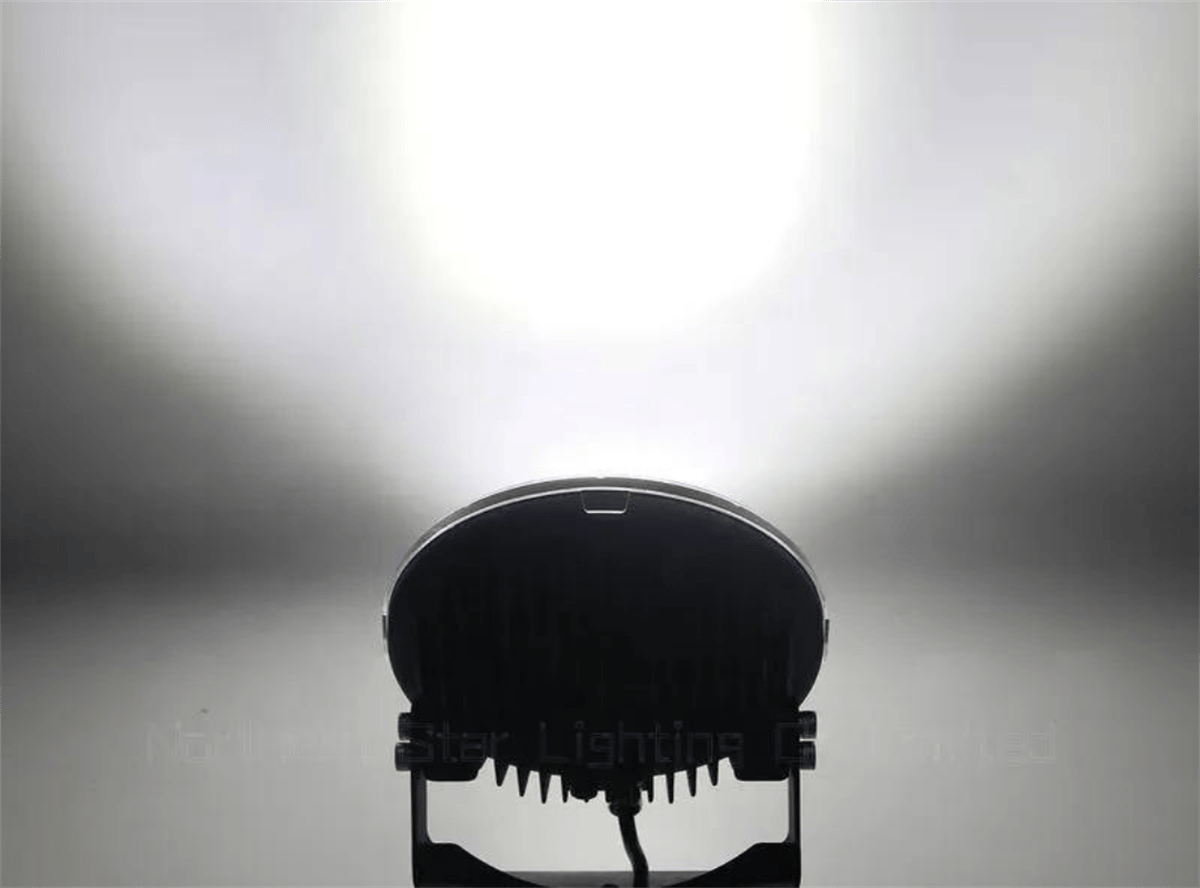 37 Ledli Siyah Çerçeve 185w Off Road Led Sis Farı Su Geçirmez 12v 24v Yuvarlak Çalışma Lambası
