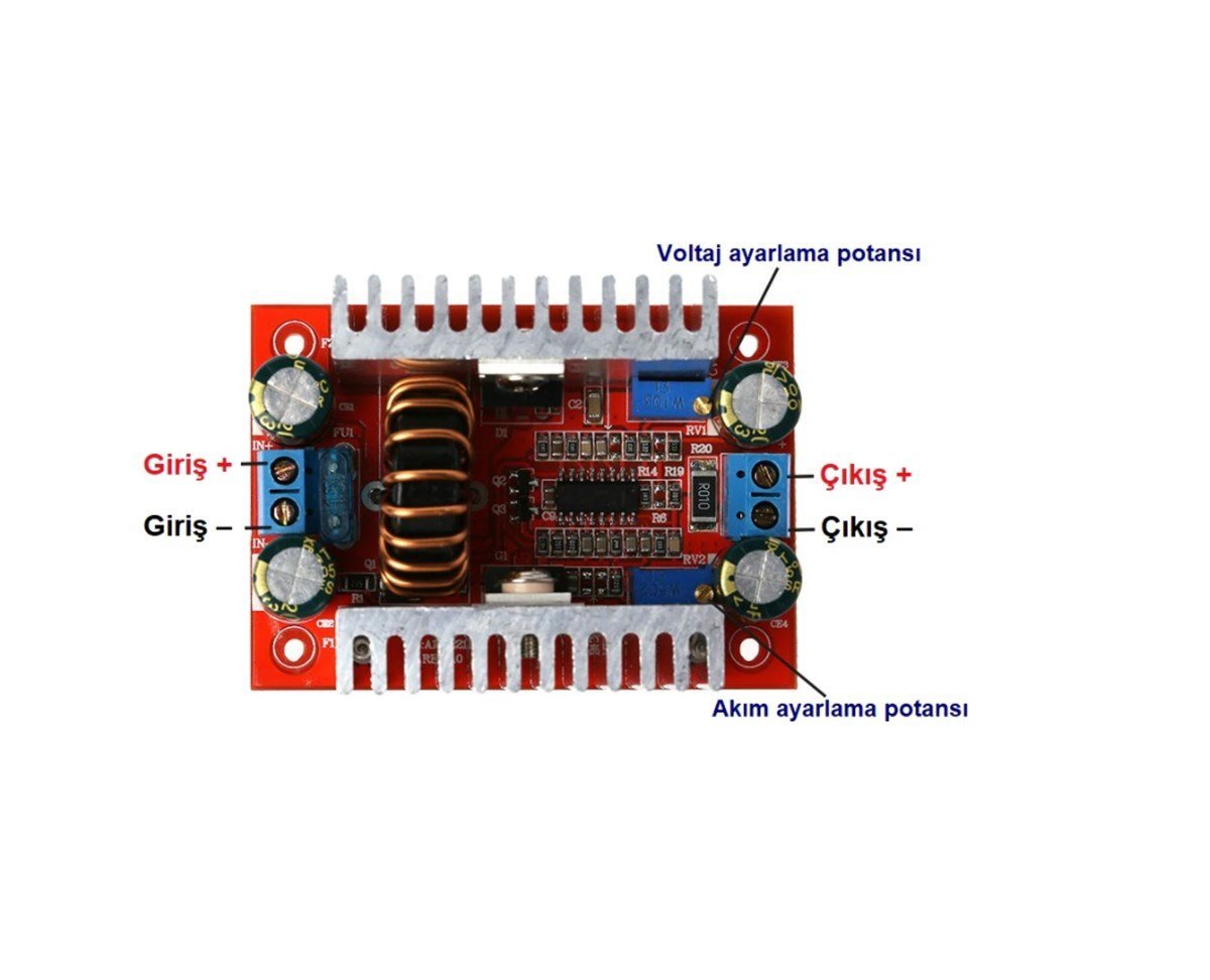 400W 15A 10-60V DC-DC Çevirici Step-Up Booster Voltaj Yükseltici