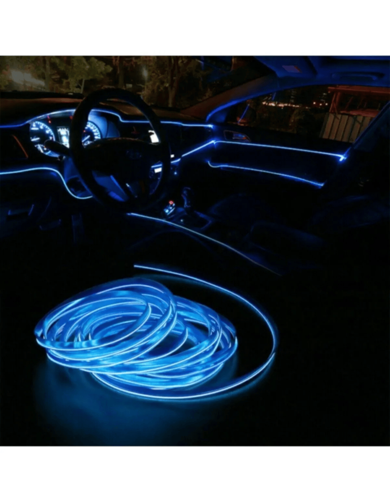 Araç Içi Aydınlatma Ip Şerit Torpido Led Ip Neon Dekoratif Mavi 2 Metre
