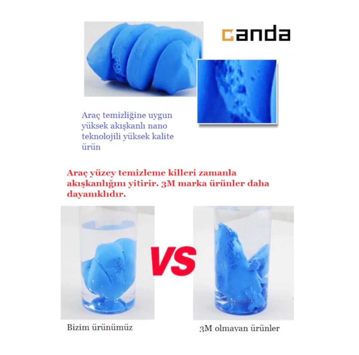 Araç Oto Yüzey Temizleme Kili 3m Nano 180gr