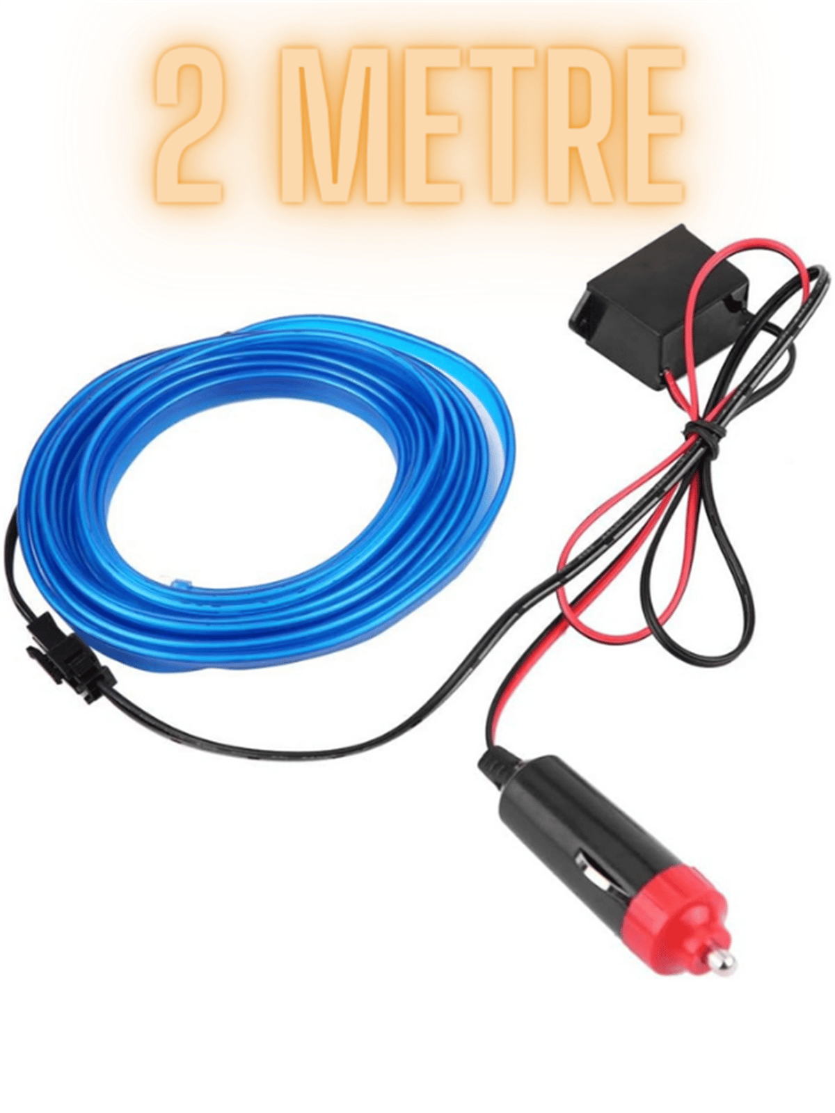 Çakmaklıklı Araç Içi Aydınlatma Ip Şerit Torpido Led Ip Neon Dekoratif Mavi 2 Metre
