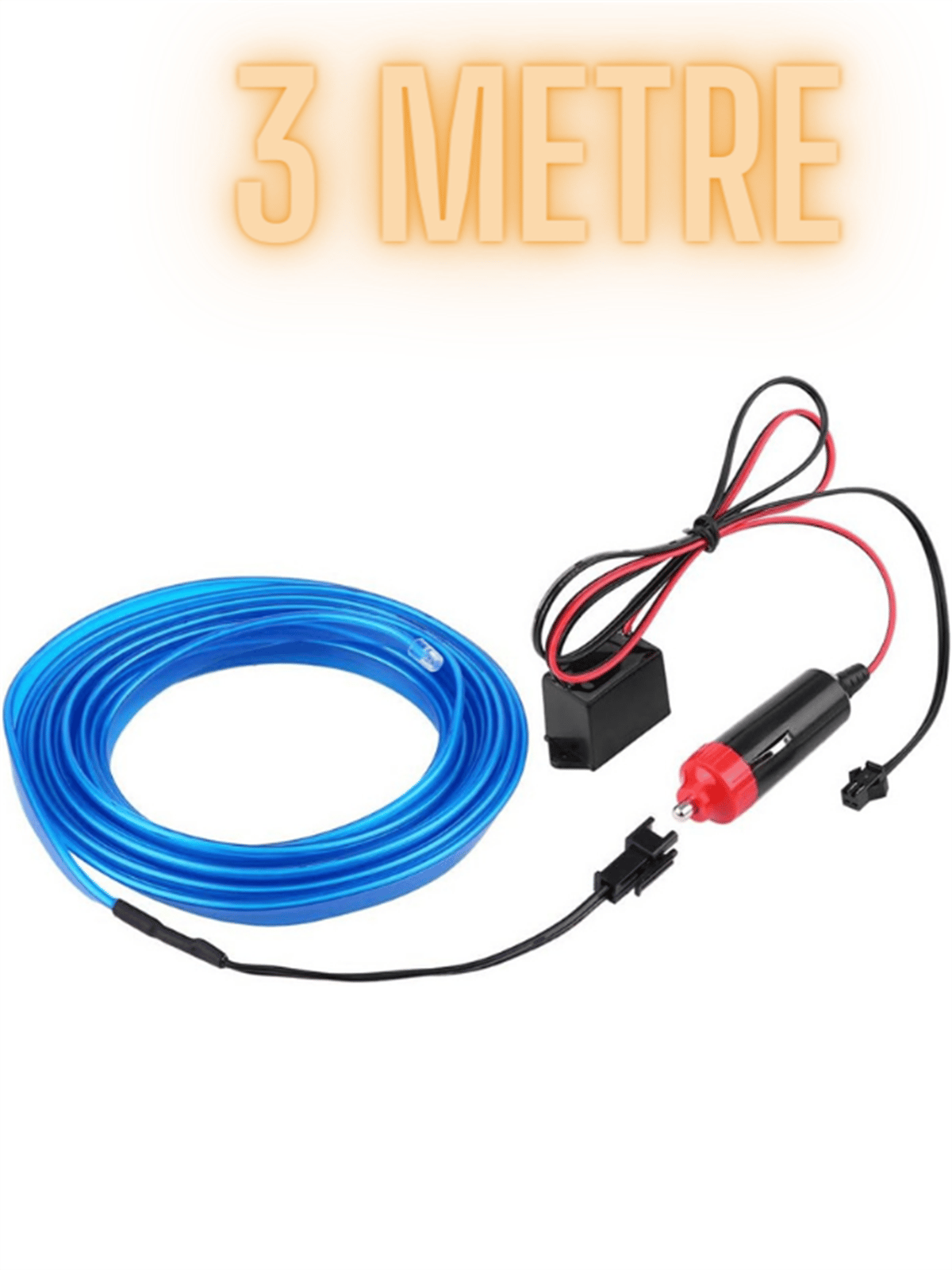 Çakmaklıklı Araç Içi Aydınlatma Ip Şerit Torpido Led Ip Neon Dekoratif Mavi 3 Metre