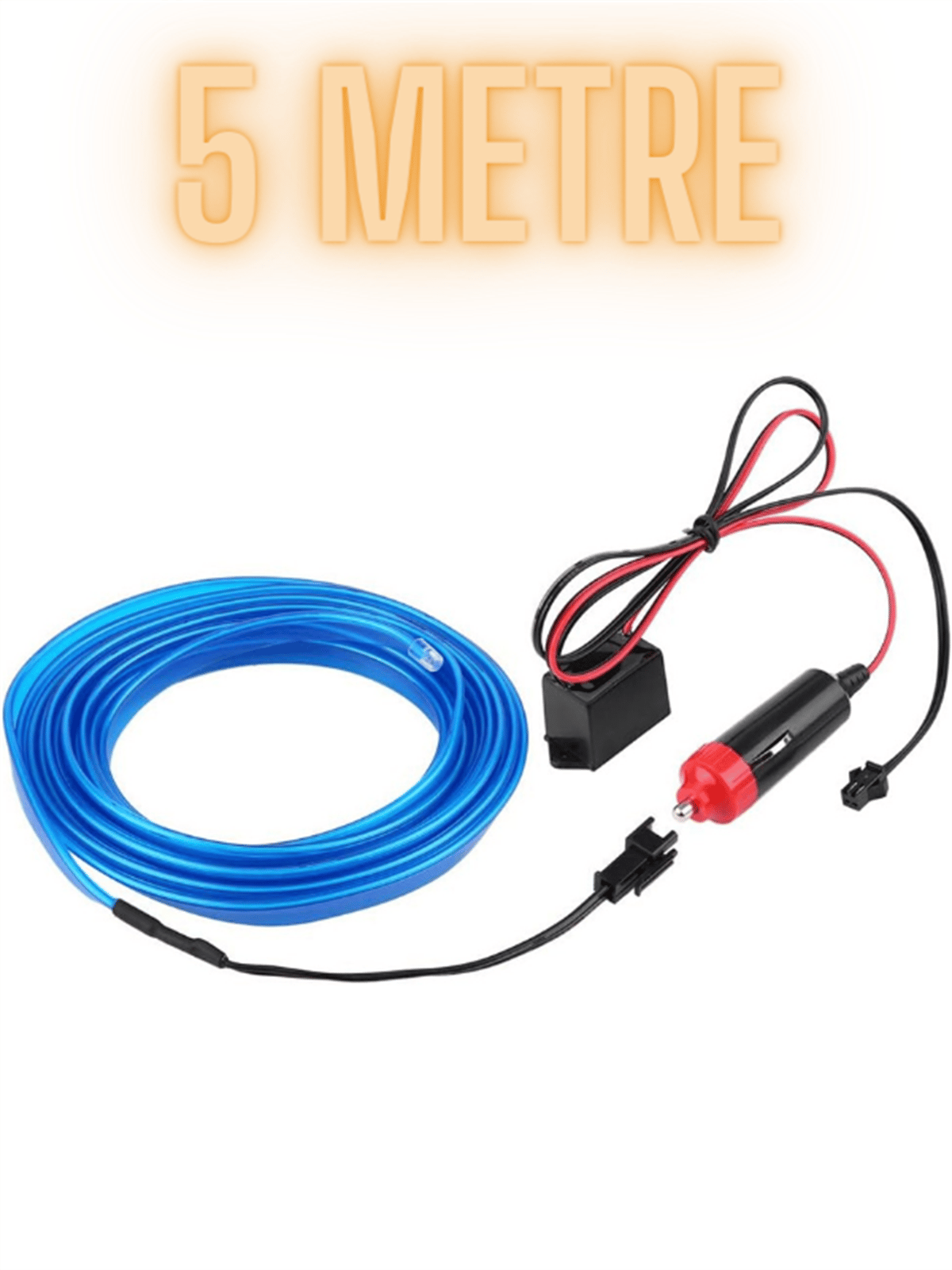 Çakmaklıklı Araç Içi Aydınlatma Ip Şerit Torpido Led Ip Neon Dekoratif Mavi 5 Metre