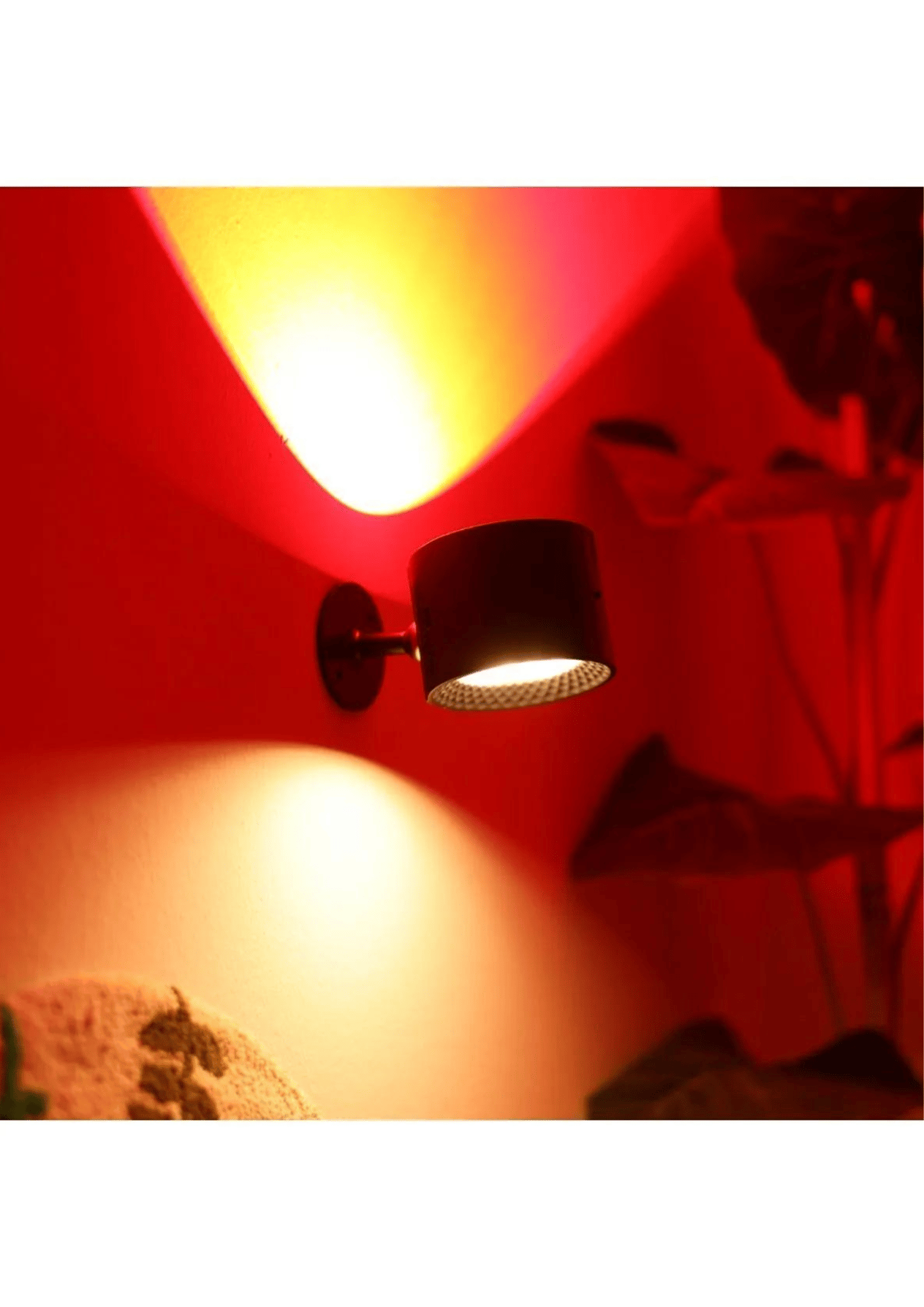 Çok Renkli Uzaktan Kumandalı Şarjlı Duvar Aplik Led Gece Lambası, 360° Dönebilir