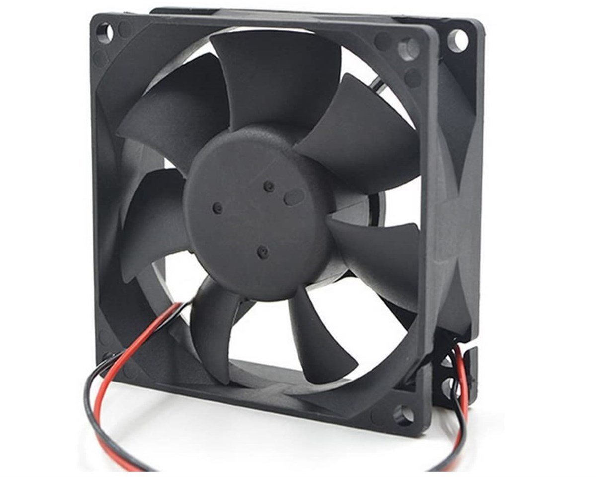 DC 12V 4 Pinli 80x80mm 8cm Kare Kasa Fanı Sleeve Bearing Fan
