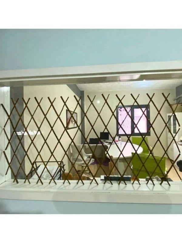Dekoratif Bahçe Çiti Bordür Kırılmaz Ahşap Çit  Tek Peyzaj Koruma Panel Kahverengi