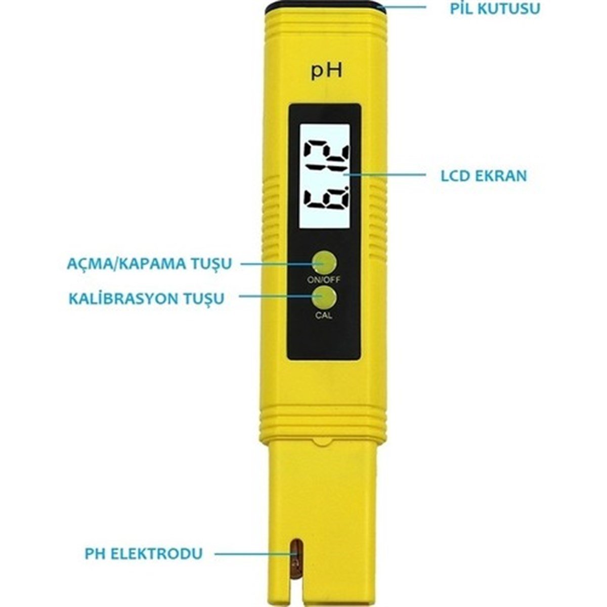 Dijital Ph Metre Su Sıvı Akvaryum Ph Ölçer Kalibrasyon
