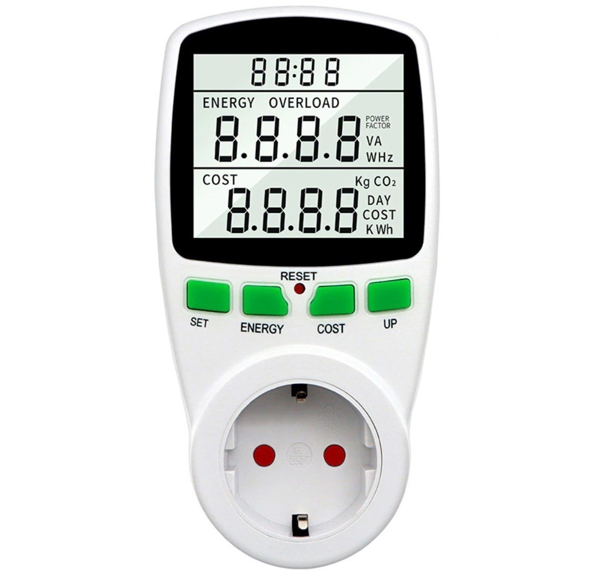 Dijital Wattmetre Enerji Sarfiyat Ölçer Tüketim Ölçer 220V Priz 16A  3680W