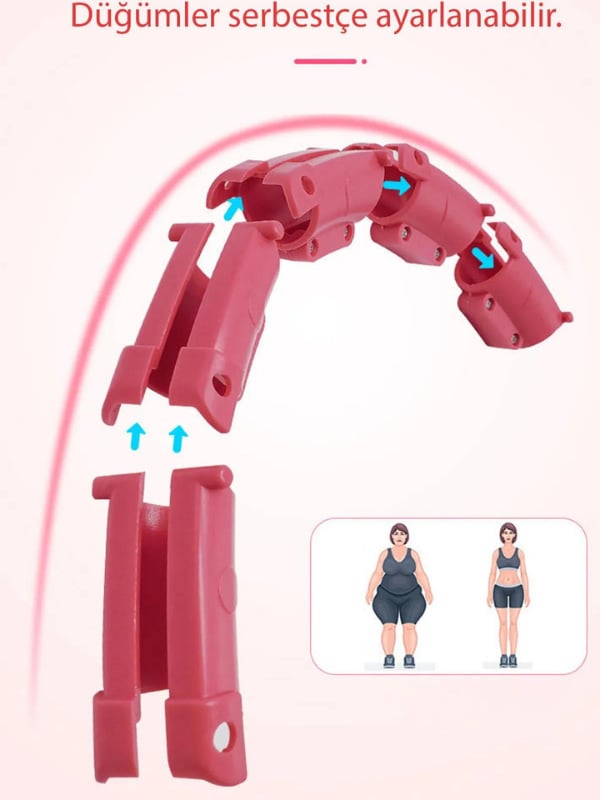 Hula Hoop Egzersiz Çemberi - Egzersiz Halkası - Ağırlıklı - Bel Bölgesi Ayarlanabilir - Hulahop