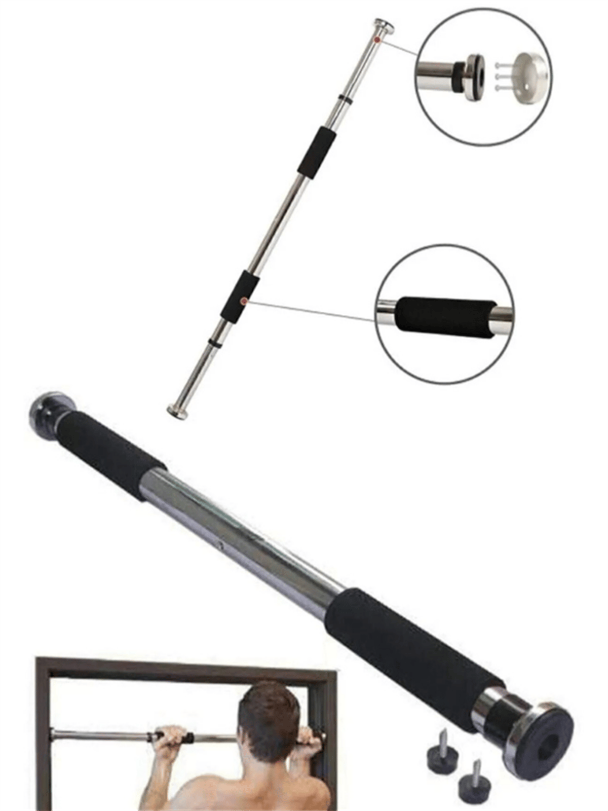 Koridor Kapı Barfiksi Barfix Aleti Çubuğu Çekme Barı 60-100 cm Demiri Bar