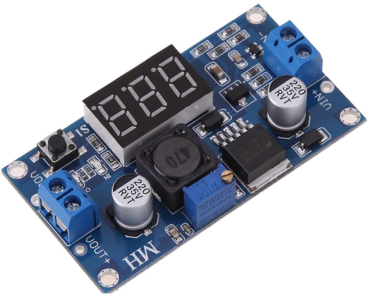 LED Voltmetreli LM2596 3A DC-DC Ayarlanabilir Voltaj Düşürücü