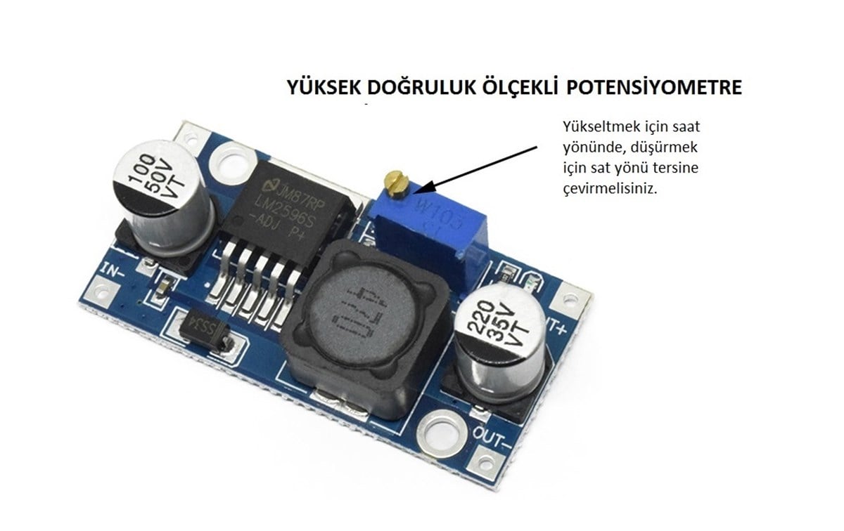 LM2596 3A DC-DC Voltaj Düşürücü Step Down Modül