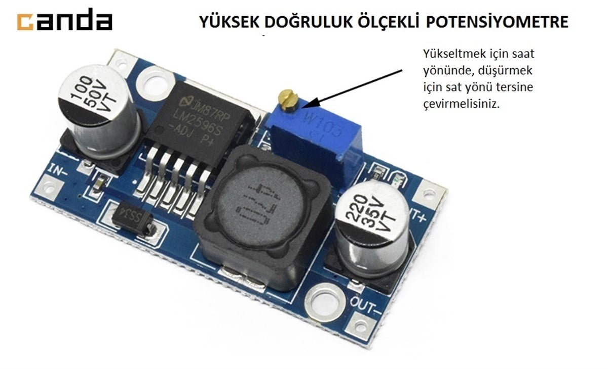 LM2596 3A DC-DC Voltaj Düşürücü Step Down Modül