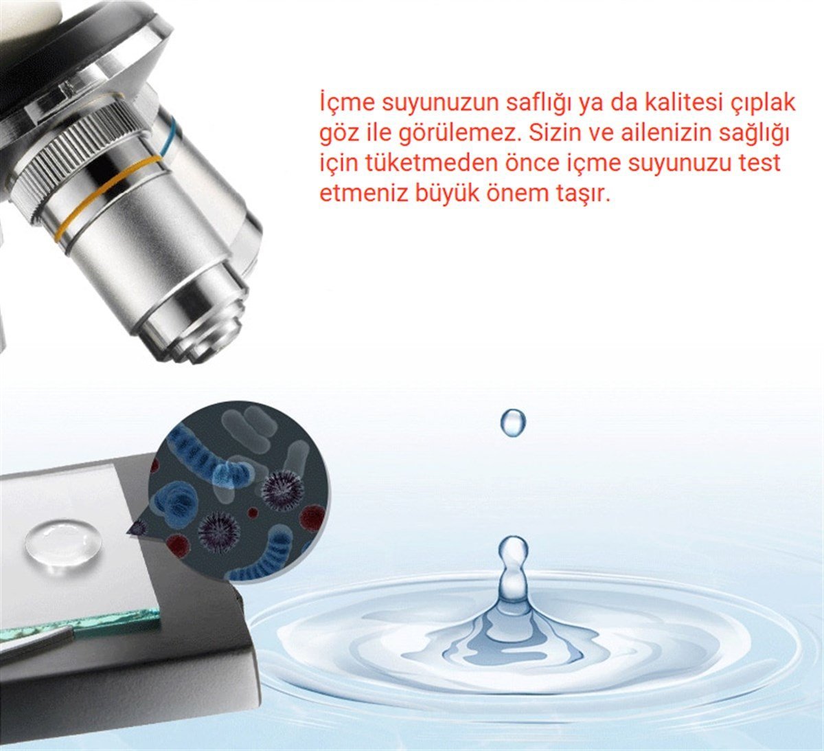 TDS Metre Su Kalite Test Ölçüm Cihazı Saflık Ölçer Pil + Kılıf