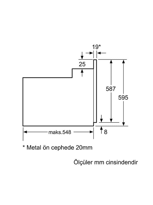Bosch HBF514BW0T Ankastre Fırın Beyaz