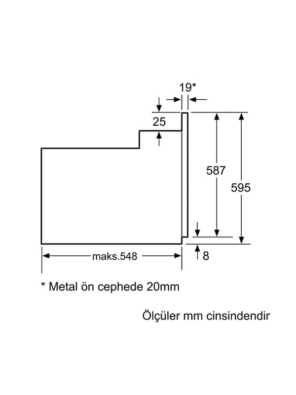 Bosch HBJ558YS0T Ankastre Fırın Inox