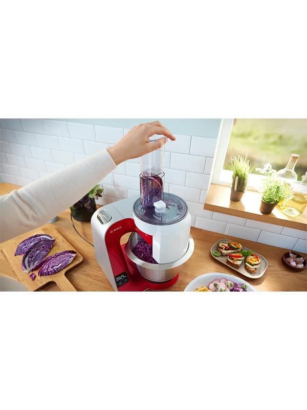 Bosch MUM5X720 Mutfak Makinesi Kırmızı Gümüş