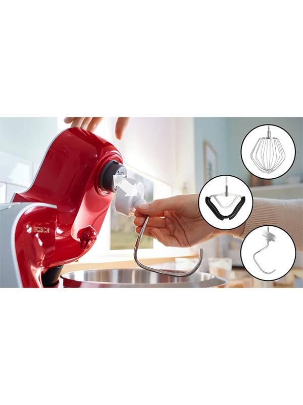 Bosch MUM5X720 Mutfak Makinesi Kırmızı Gümüş