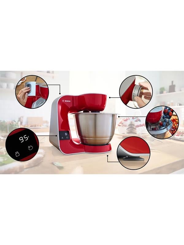 Bosch MUM5X720 Mutfak Makinesi Kırmızı Gümüş