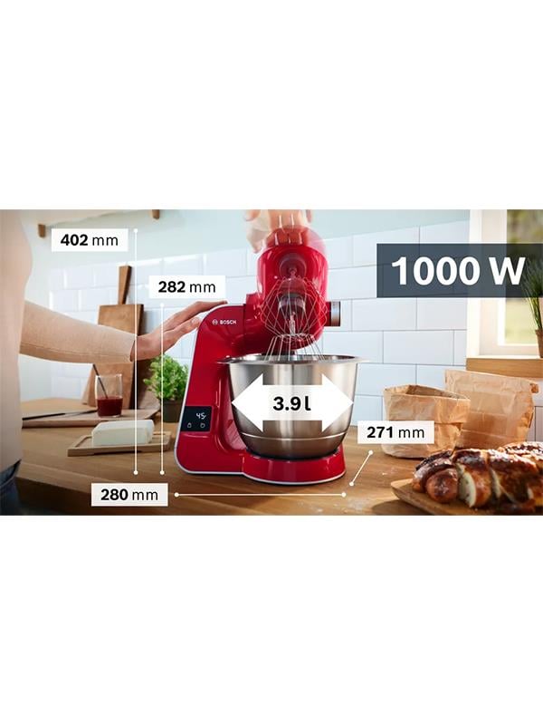Bosch MUM5X720 Mutfak Makinesi Kırmızı Gümüş