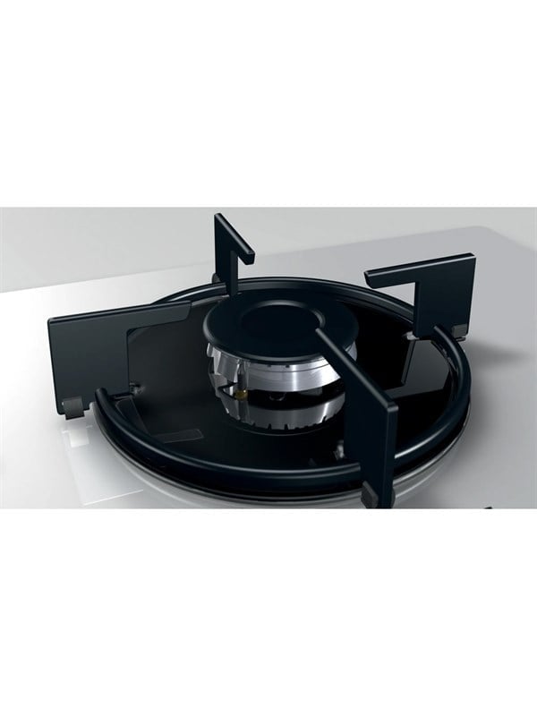 Bosch POP6C2O10O 60 cm Cam Ankastre Gazlı Ocak Beyaz