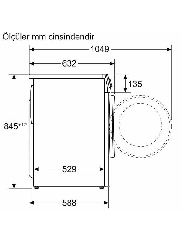 Bosch WGA254Z0TR 10 Kg 1400 Devir Çamaşır Makinesi Beyaz