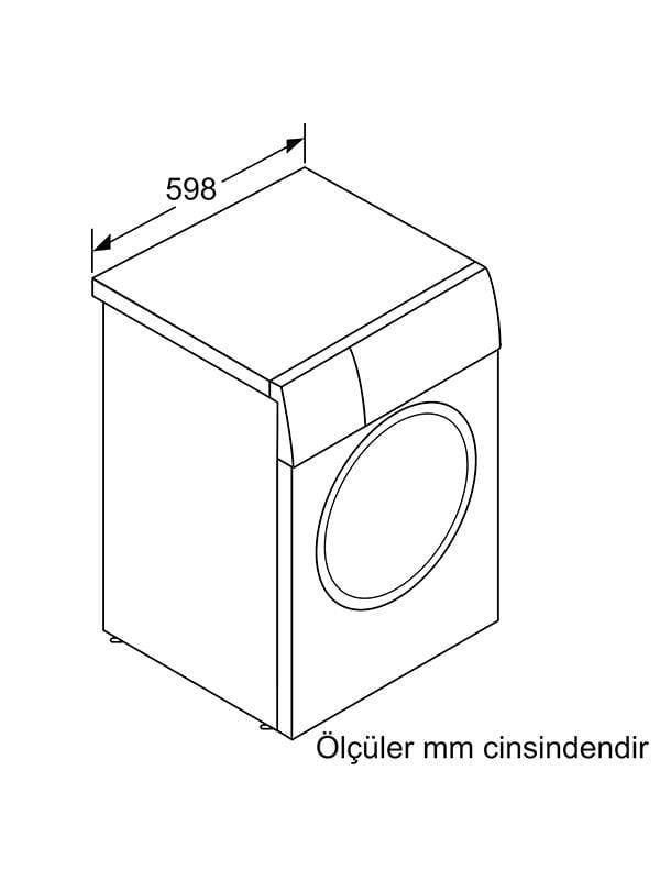 Bosch WGB254AXTR 10 Kg 1000 Devir Home Connect Çamaşır Makinesi Silver