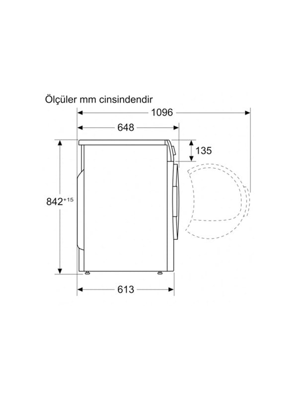 Bosch WQG24100TR 9 Kg Isı Pombalı Kurutma Makinesi Beyaz