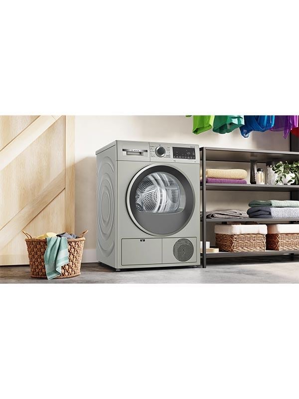 Bosch WQG2410TTR 9 Kg Isı Pompalı Kurutma Makinesi Silver
