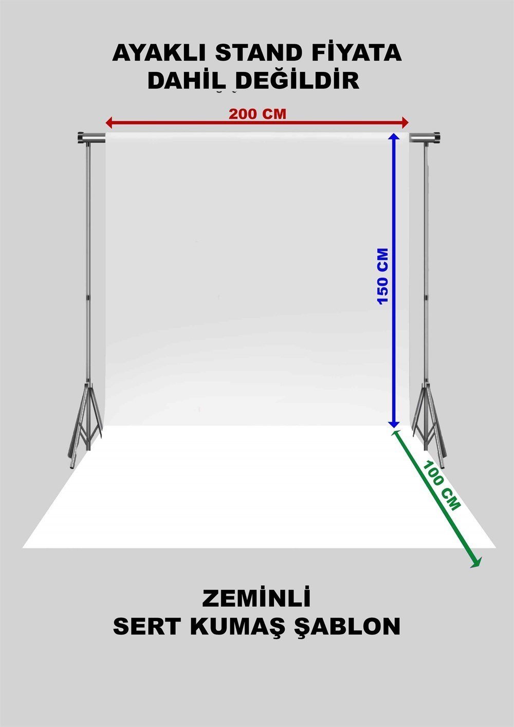 Çiçekli Beyaz Çadır Zeminli Çocuk Kumaş Fotoğraf Fonu( 2X15 MT)