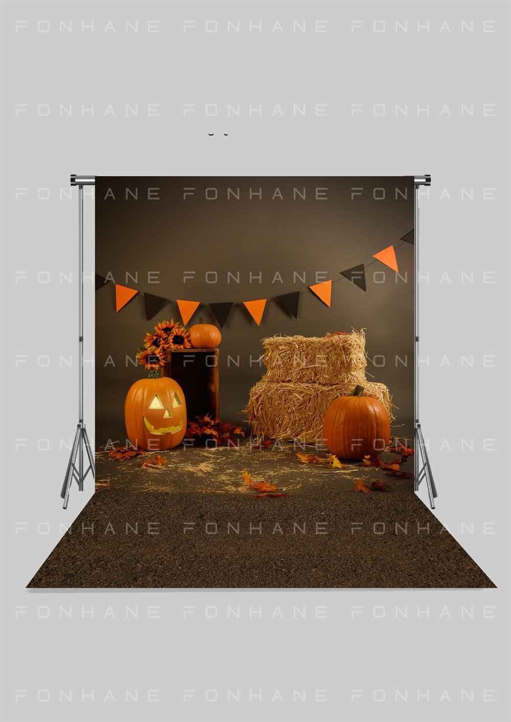 Halloween Temalı  Zeminli Çocuk Kumaş Fotoğraf Fonu( 2X2,5 MT)