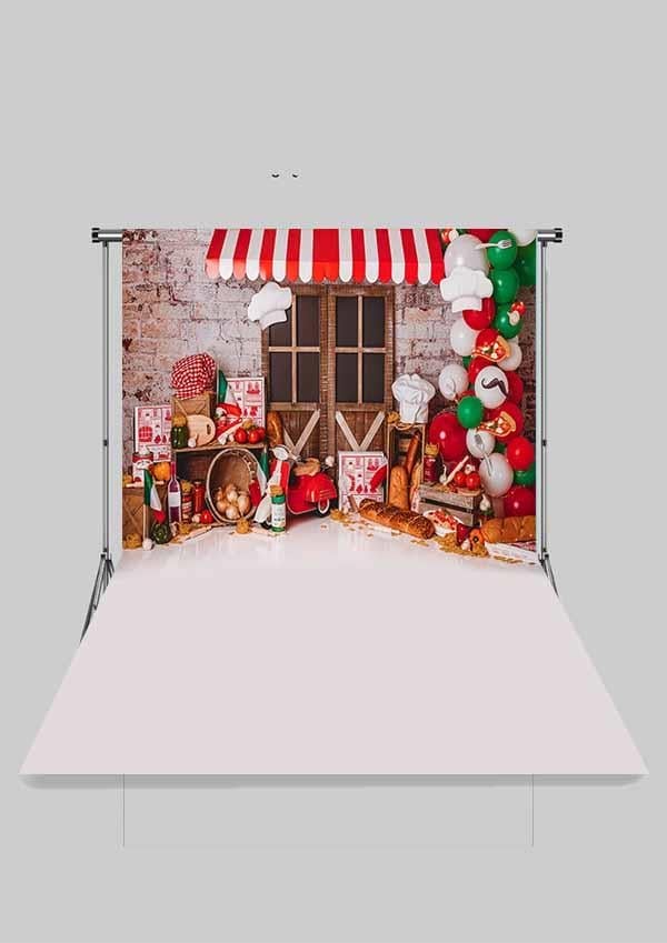 Pizzacı Aşçı - Şef Konsept Çocuk Kumaş Fotoğraf Fonu( 2X2,5 MT)